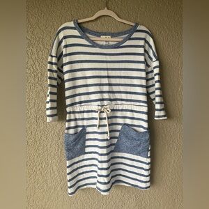 Puella~ Blue and White Striped Casual Dress